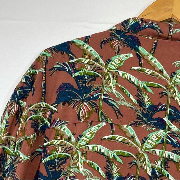 Arizona Jean CO Mens Hawaiian Palm Tree Shirt - Picture 11 of 13